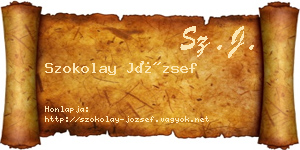Szokolay József névjegykártya