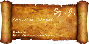 Szokolay József névjegykártya